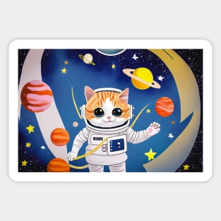 cat astronaut cute Sticker